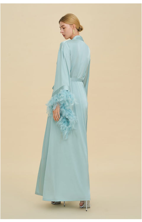 Curvypower Women's Apparel > Sleepwear > Nightgowns Luxury Women's Nightdress, Elegant Dressing Bridal Nightgown Robe