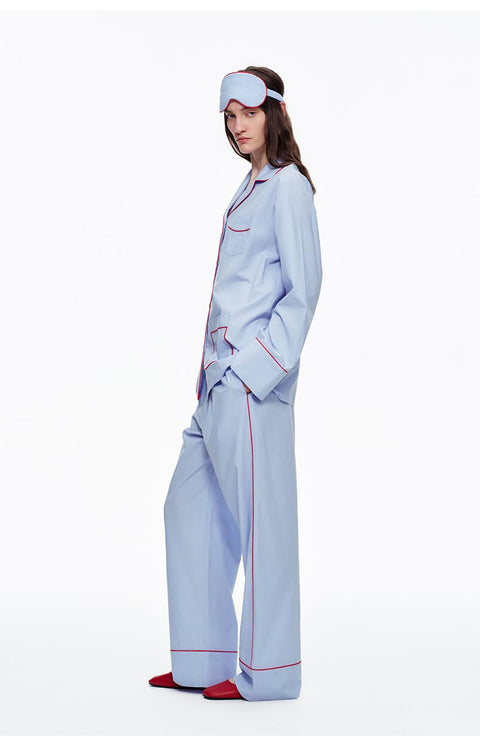 Curvypower Women's Apparel > Sleepwear > Pajama Sets Elegant Long Sleeve Cotton Pajama Set for Women