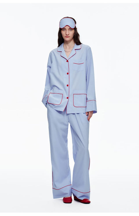 Curvypower Women's Apparel > Sleepwear > Pajama Sets Elegant Long Sleeve Cotton Pajama Set for Women