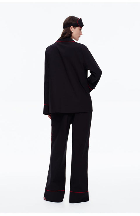 Curvypower Women's Apparel > Sleepwear > Pajama Sets Elegant Long Sleeve Cotton Pajama Set for Women