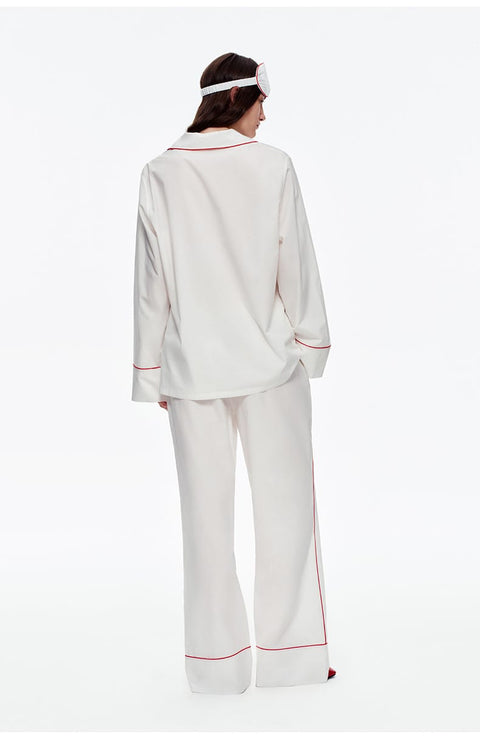 Curvypower Women's Apparel > Sleepwear > Pajama Sets Elegant Long Sleeve Cotton Pajama Set for Women