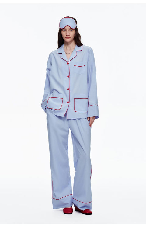 Curvypower Women's Apparel > Sleepwear > Pajama Sets Elegant Long Sleeve Cotton Pajama Set for Women