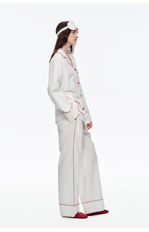 Curvypower Women's Apparel > Sleepwear > Pajama Sets Elegant Long Sleeve Cotton Pajama Set for Women