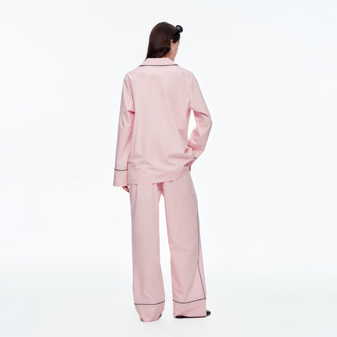 Curvypower Women's Apparel > Sleepwear > Pajama Sets Elegant Long Sleeve Cotton Pajama Set for Women