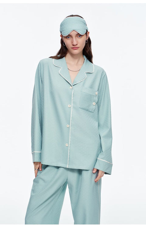 Curvypower Women's Apparel > Sleepwear > Pajama Sets Women's Cozy Long Sleeve Pajama Set with Brushed Fabric