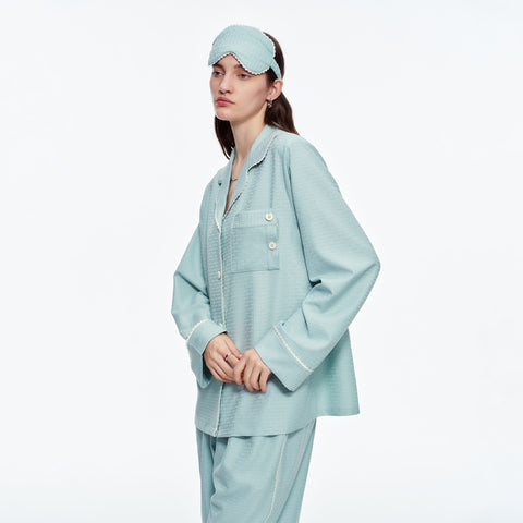 Curvypower Women's Apparel > Sleepwear > Pajama Sets Women's Cozy Long Sleeve Pajama Set with Brushed Fabric