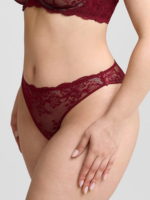 Curvypower Women's Apparel > Underwear > Lace Panties Low-rise Lace Panties with Antibacterial Cotton Crotch