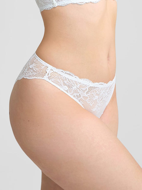 Curvypower Women's Apparel > Underwear > Lace Panties Low-rise Lace Panties with Antibacterial Cotton Crotch