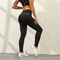 CurvyPower | Be You ! Black / S Butt Lifting High waist Fitness Gym Leggings With Mesh And PU Leather Patchwork