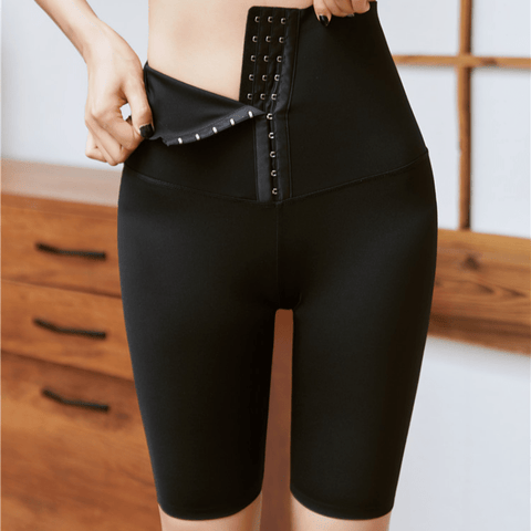 CurvyPower | Be You ! Black / Short Sport High Waist Trainer Tummy Control Shorts