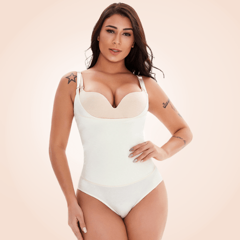 CurvyPower | Be You ! bodysuit Lowback Seamless U Bust Shape Thong Shapewear