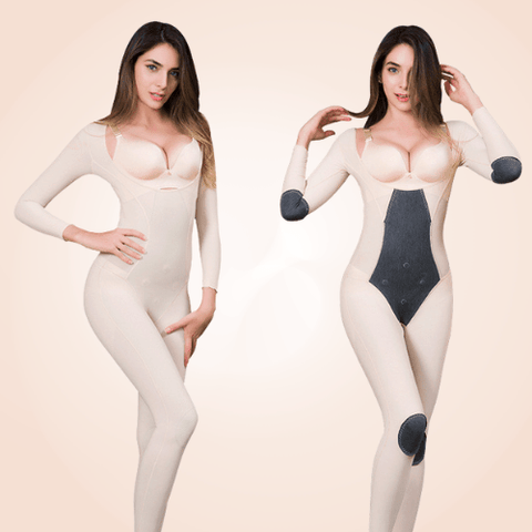 CurvyPower | Be You ! bodysuit Nude / M Underbust Slimming Arm Thigh Full Body Solid Open Crotch Bodysuit Shaper