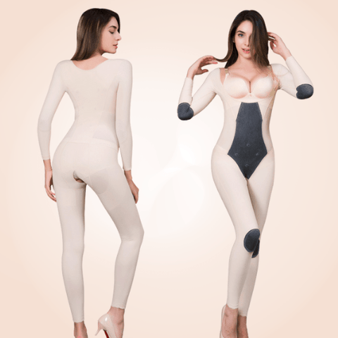 CurvyPower | Be You ! bodysuit Underbust Slimming Arm Thigh Full Body Solid Open Crotch Bodysuit Shaper