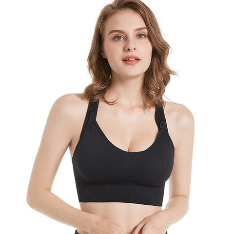 CurvyPower | UK Bras Black / S Women’s Maternity Nursing Seamless Bra   Pregnancy Sleeping and Breastfeeding