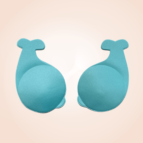 CurvyPower | Be You ! Bras Blue / S/M Dolphin Shaped Self Adhesive Stick On Seamless Bra