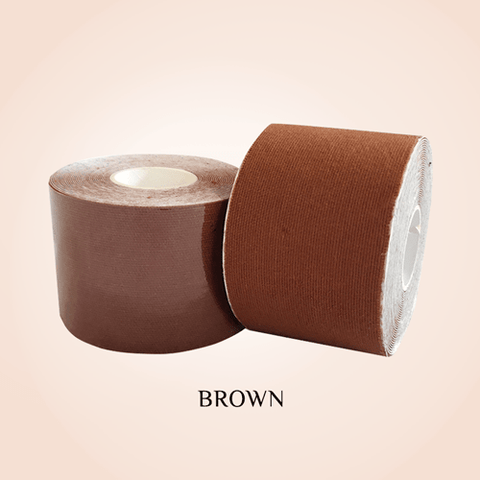 CurvyPower | Be You ! Bras Brown / WIDTH 2.5CM LENGTH 5M (ROLL) Women Cross-border Adhesive Boobtape Invisible Bra