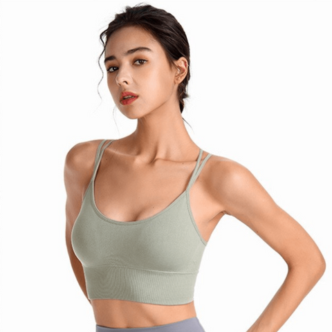 CurvyPower | Be You ! Bras High Support Criss Cross Sports Strappy Bra