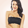 CurvyPower | Be You ! Bras Invisible Bandeau Floral Lace Tube Strapless Padded Bra