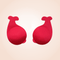CurvyPower | Be You ! Bras Red / S/M Dolphin Shaped Self Adhesive Stick On Seamless Bra