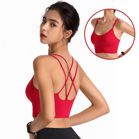 CurvyPower | Be You ! Bras S / Red Seamless High Impact Cross Back Sport Bra