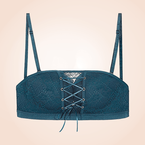 CurvyPower | Be You ! Bras Strapless Lace Seamless Push Up Drawstring Bandeau