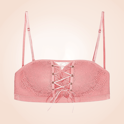 CurvyPower | Be You ! Bras Strapless Lace Seamless Push Up Drawstring Bandeau