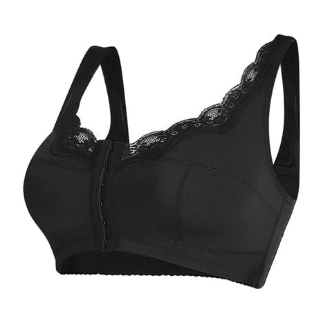CurvyPower | UK Bras Women's Front Closure Full Coverage Wire Free Back Support Bra