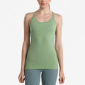 CurvyPower | Be You ! camisole Green / Size 4 Women Long Camisole Top With Built In Bra