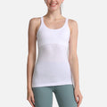 CurvyPower | Be You ! camisole White / Size 4 Women Long Camisole Top With Built In Bra