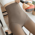 CurvyPower | Be You ! Coffee / Full Foot / Medium Thick Women Fleece Lined Waist Shaper Thermal Translucent Tights