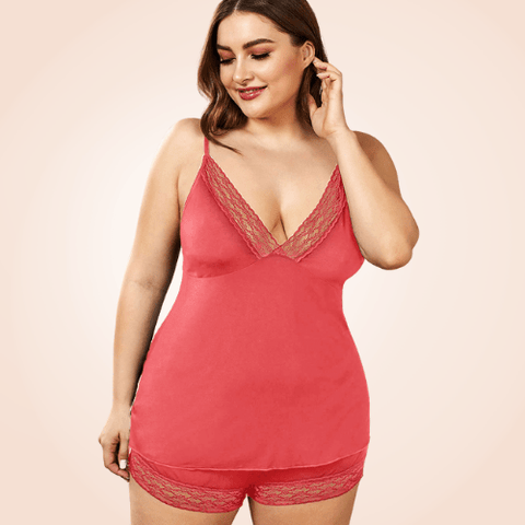 CurvyPower | Be You ! Lingerie Plus Size Sexy Lace Lingerie Sleepwear