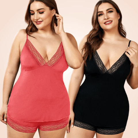 CurvyPower | Be You ! Lingerie Plus Size Sexy Lace Lingerie Sleepwear