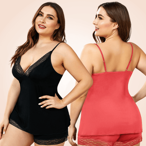 CurvyPower | Be You ! Lingerie Plus Size Sexy Lace Lingerie Sleepwear