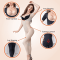 CurvyPower | Be You ! Long Sleeves U Shape Under Bust Full Body Coverage Slimming Bodysuit