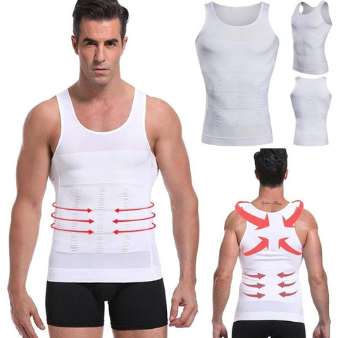 CurvyPower | Be You ! Men Seamless Slimming Abs Compression Body Shaper Corset Vest