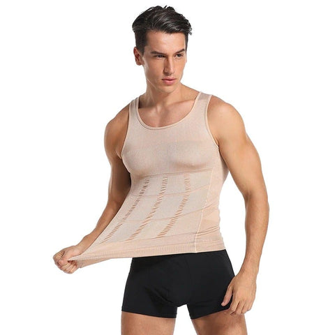 CurvyPower | Be You ! Men Seamless Slimming Abs Compression Body Shaper Corset Vest