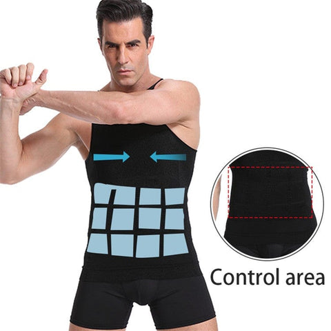 CurvyPower | Be You ! Men Seamless Slimming Abs Compression Body Shaper Corset Vest