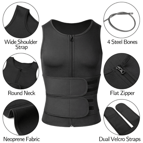 CurvyPower | Be You ! Men Slimming Compression Body Shaper Waist Trainer With Abdominal Belts