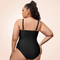 CurvyPower | Be You ! One Piece High Waist Black Swimsuit