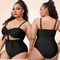 CurvyPower | Be You ! One Piece High Waist Black Swimsuit