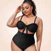 CurvyPower | Be You ! One Piece High Waist Black Swimsuit