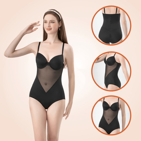 CurvyPower | Be You ! One-Piece Mesh Suspender Underwear