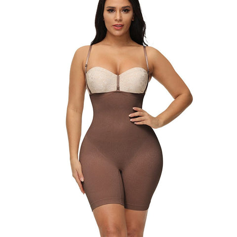 CurvyPower | Be You ! Shapewear Coffee / S Plus Size Faja Underbust Shaping Bodysuit For Women