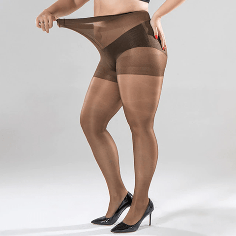 CurvyPower | Be You ! Shapewear Coffee Sexy Pantyhose Seamless Tights Plus Size Super Elastic