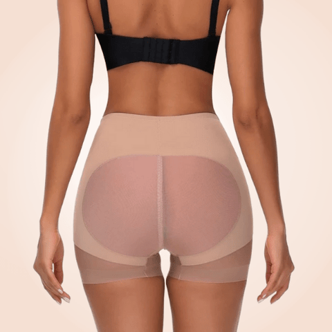 CurvyPower | Be You ! Shapewear Contrast High-Waist Mesh Leg Shaper Shorts