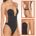 CurvyPower | Be You ! Shapewear Deep U-Plunge Self Adhesive Backless Invisible Low Back One Piece Bodysuit