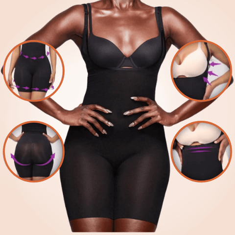 CurvyPower | Be You ! Shapewear Low Back Sheer Sculpting BodySuit Invisible Shapewear