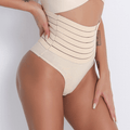 CurvyPower | Be You ! Shapewear Nude / S Women High Waist Shaping Thong With Waist Bands