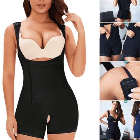 CurvyPower | Be You ! Shapewear Women Open Bust Bodysuit Shaper With Adjustable Hooks