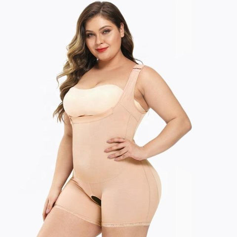 CurvyPower | Be You ! Shapewear Women Open Bust Bodysuit Shaper With Adjustable Hooks